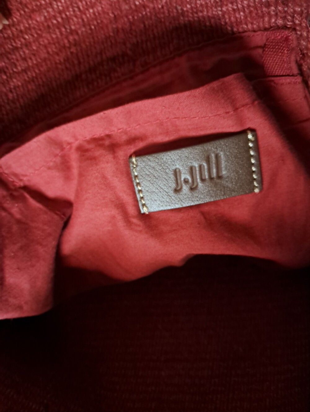 J JILL JUTE TOTE WITH LEATHER HANDLES - Picture 4 of 6